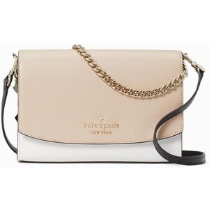 Kate Spade Tan and White Crossbody Bag